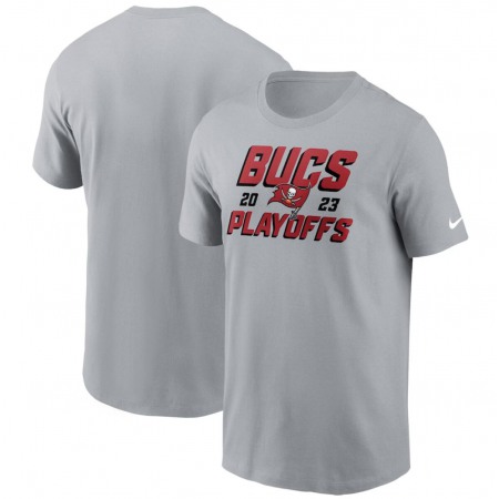 Men's Tampa Bay Buccaneers Gray 2023 NFL Playoffs Iconic T-Shirt