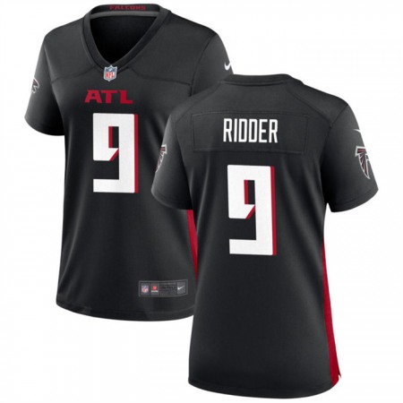 Women's Atlanta Falcons #9 Desmond Ridder Black Stitched Jersey(Run Small)