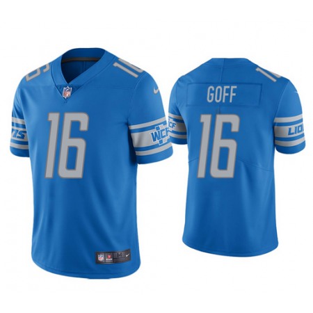 Youth Detroit Lions #16 Jared Goff Blue Vapor Untouchable Limited Stitched Jersey