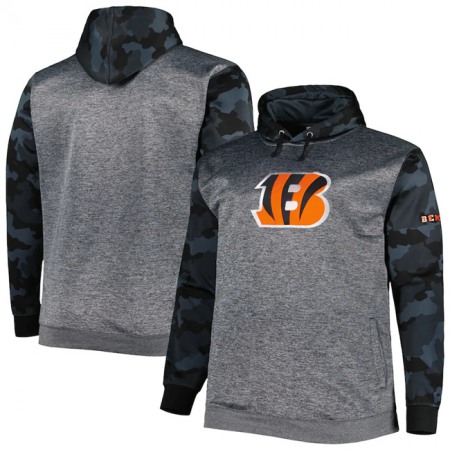 Men's Cincinnati Bengals Heather Charcoal Big & Tall Camo Pullover Hoodie