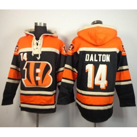 Nike Bengals #14 Andy Dalton Black Sawyer Hoodie Sweatshirt NFL Hoodie