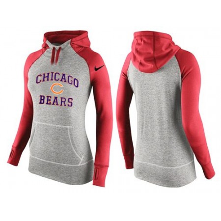 Women's Nike Chicago Bears Performance Hoodie Grey & Red