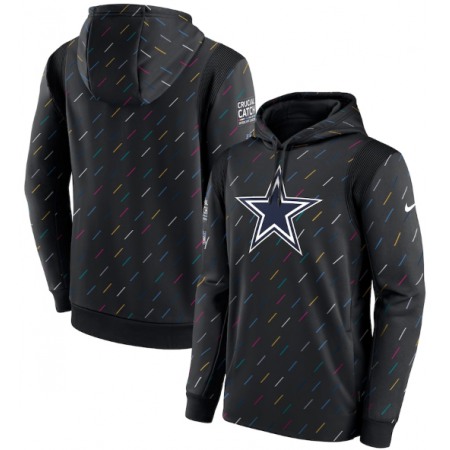 Men's Dallas Cowboys 2021 Charcoal Crucial Catch Therma Pullover Hoodie