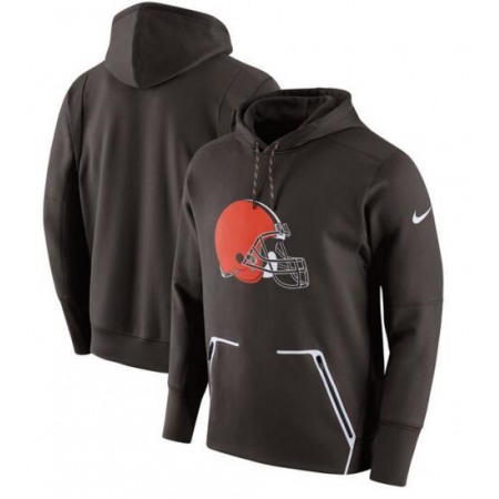 Men's Nike Cleveland Browns Brown Champ Drive Vapor Speed Pullover Hoodie