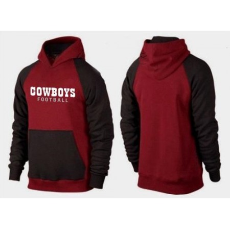 Dallas Cowboys English Version Pullover Hoodie Burgundy Red & Black