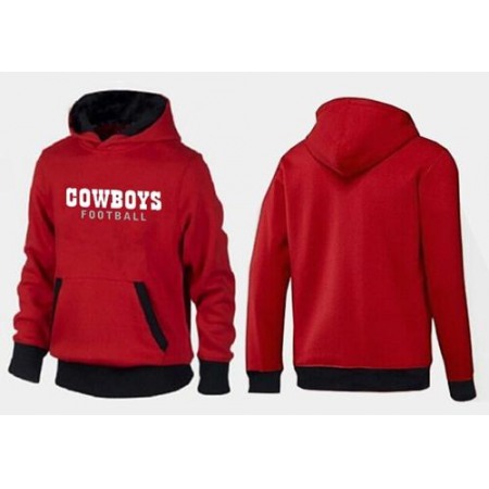 Dallas Cowboys English Version Pullover Hoodie Red & Black