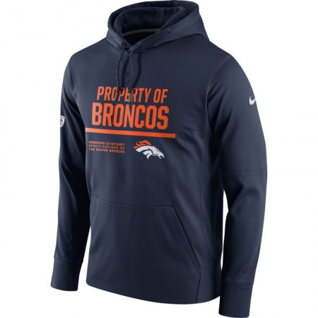 Men's Denver Broncos Nike Navy Circuit Property Of Performance Pullover Hoodie