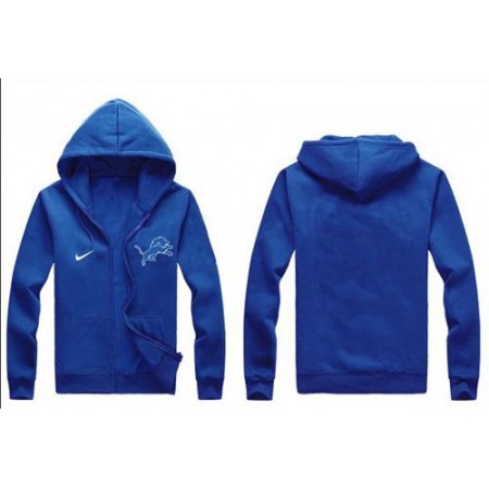 Nike Detroit Lions Authentic Logo Hoodie Blue