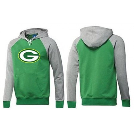 Green Bay Packers Logo Pullover Hoodie Green & Grey