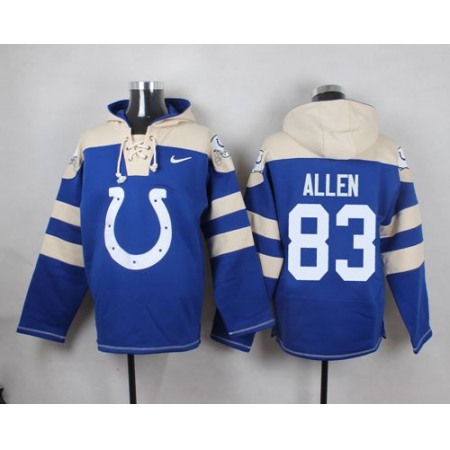 Nike Colts #83 Dwayne Allen Royal Blue Player Pullover NFL Hoodie
