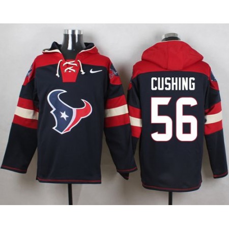 Nike Texans #56 Brian Cushing Navy Blue Player Pullover NFL Hoodie