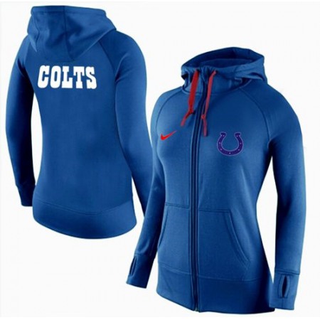 Women's Nike Indianapolis Colts Full-Zip Performance Hoodie Blue