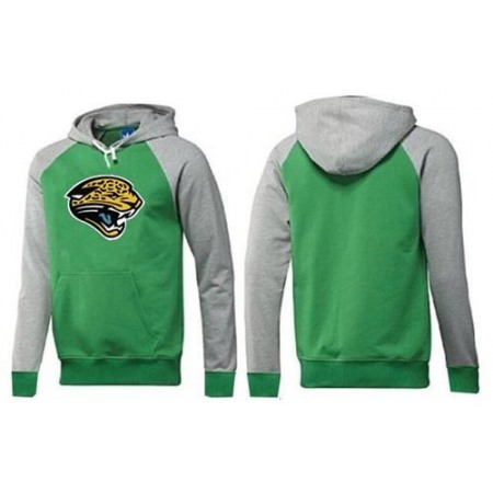 Jacksonville Jaguars Logo Pullover Hoodie Green & Grey