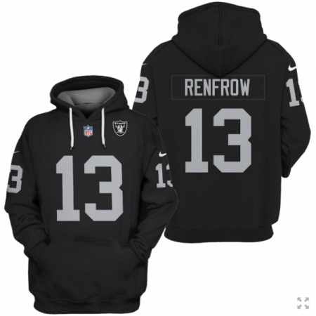 Men's Las Vegas Raiders #13 Hunter Renfrow 2021 Black Pullover Hoodie