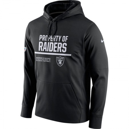 Men's Oakland Raiders Nike Black Circuit Property Of Performance Pullover Hoodie