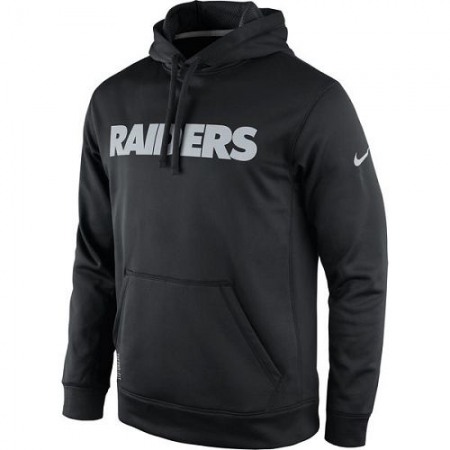 Men's Oakland Raiders Nike Black KO Wordmark Performance Hoodie