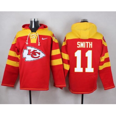 Nike Chiefs #11 Alex Smith Red Player Pullover NFL Hoodie