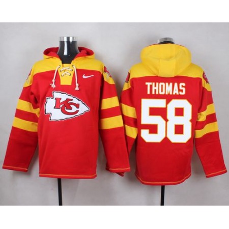 Nike Chiefs #58 Derrick Thomas Red Player Pullover NFL Hoodie