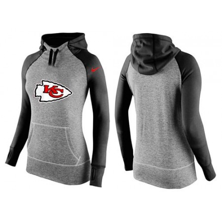 Women's Nike Kansas City Chiefs Performance Hoodie Grey & Black