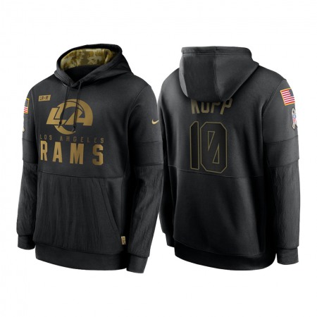 Men's Los Angeles Rams #10 Cooper Kupp 2020 Black Salute to Service Sideline Performance Pullover Hoodie