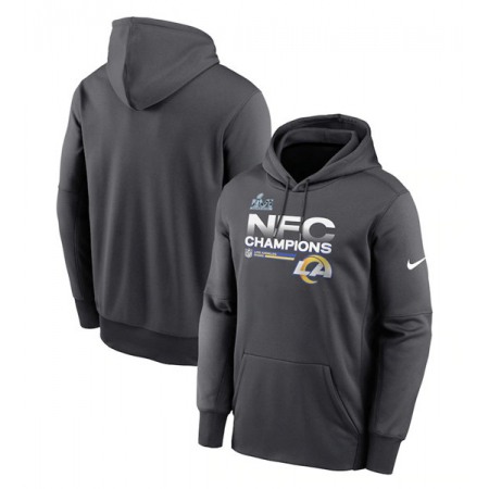 Men's Los Angeles Rams 2022 Black NFC Champions Pullover Hoodie