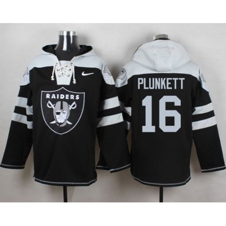 Nike Raiders #16 Jim Plunkett Black Player Pullover NFL Hoodie
