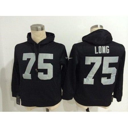 Oakland Raiders #75 Howie Long Black Pullover NFL Hoodie