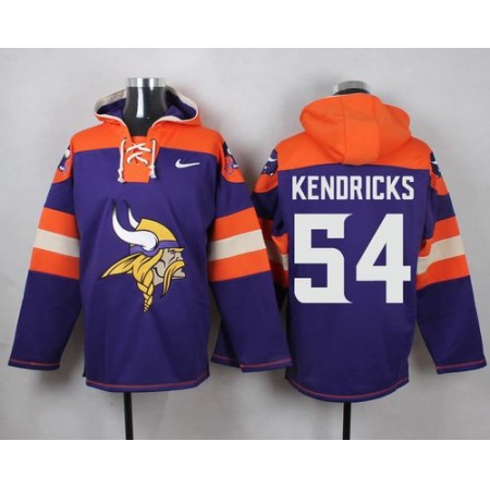 Nike Vikings #54 Eric Kendricks Purple Player Pullover NFL Hoodie