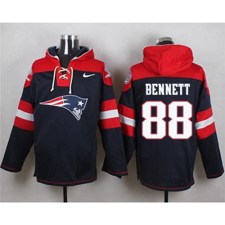 Nike Patriots #88 Martellus Bennett Navy Blue Player Pullover NFL Hoodie