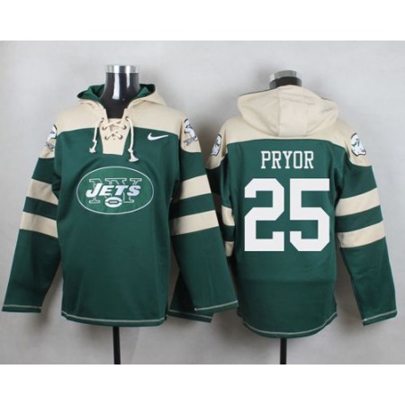 Nike Jets #25 Calvin Pryor Green Player Pullover NFL Hoodie