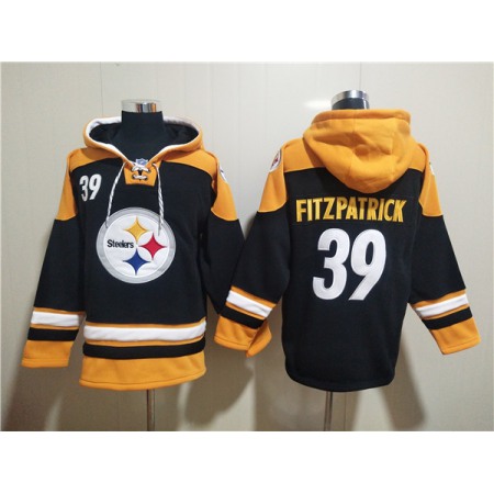 Men's Pittsburgh Steelers #39 Minkah Fitzpatrick Black Ageless Must-Have Lace-Up Pullover Hoodie