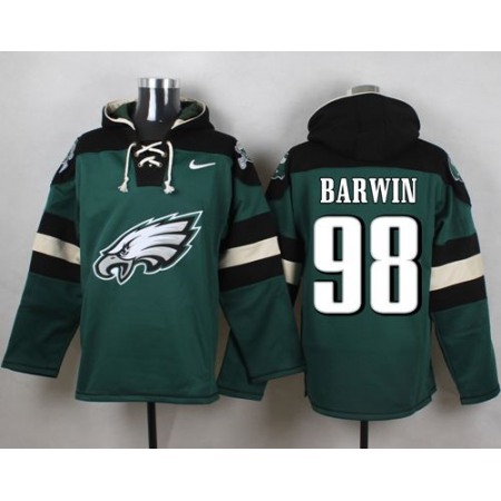Nike Eagles #98 Connor Barwin Midnight Green Player Pullover NFL Hoodie