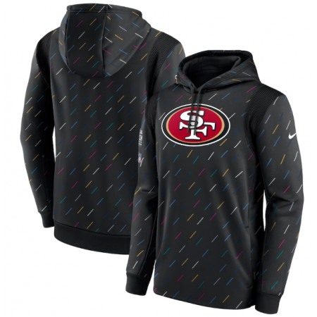 Men's San Francisco 49ers 2021 Charcoal Crucial Catch Therma Pullover Hoodie