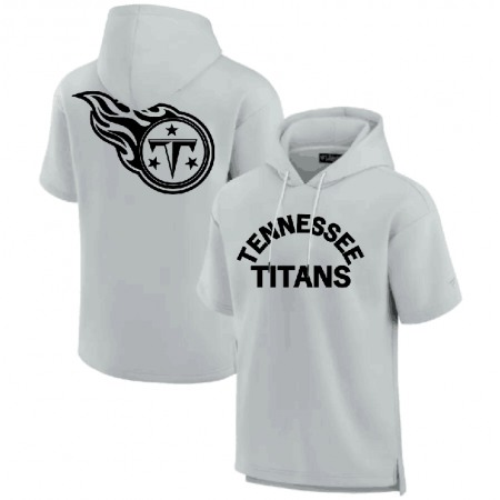 Men's Tennessee Titans Gray Super Soft Fleece Short Sleeve Hoodie