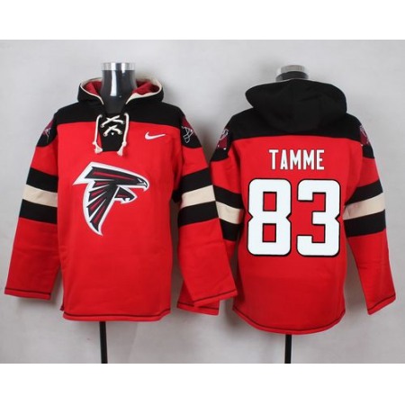 Nike Falcons #83 Jacob Tamme Red Player Pullover NFL Hoodie