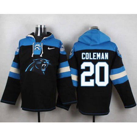 Nike Panthers #20 Kurt Coleman Black Player Pullover NFL Hoodie