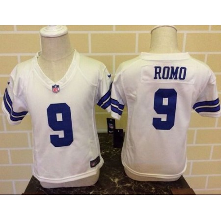 Toddler Nike Cowboys #9 Tony Romo White Stitched NFL Elite Jersey