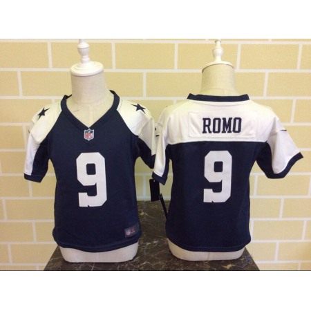 Toddler Nike Dallas Cowboys #9 Tony Romo Blue Thanksgiving Stitched NFL Jersey