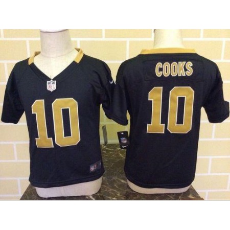 Toddler Nike Saints #10 Brandin Cooks Black Team Color Stitched NFL Elite Jersey
