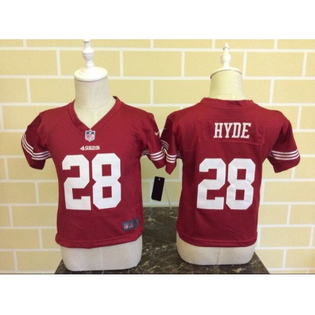 Toddler Nike San Francisco 49ers #28 Carlos Hyde Red Stitched NFL Jersey