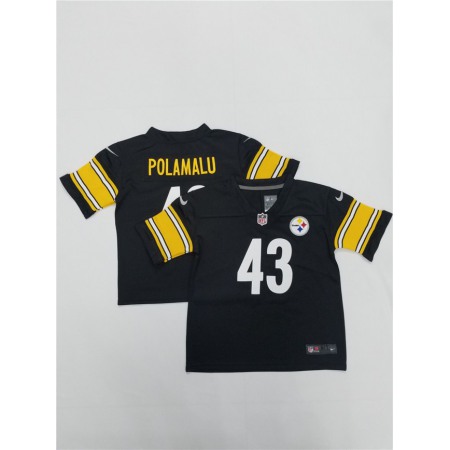 Toddlers Pittsburgh Steelers #43 Troy Polamalu Black Vapor Untouchable Limited Stitched NFL Jersey