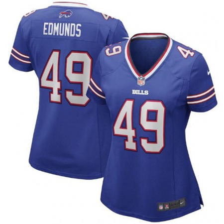 Women's Buffalo Bills #49 Tremaine Edmunds Blue Vapor Untouchable Limited Stitched Football Jersey