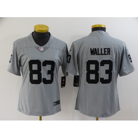Women's Las Vegas Raiders #83 Darren Waller Grey Vapor Untouchable Limited Stitched Jersey(Run Small)
