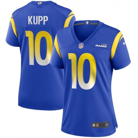 Women's Los Angeles Rams #10 Cooper Kupp Royal Vapor Untouchable Limited Stitched Jersey(Run Small)