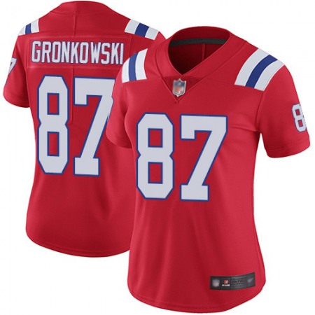 Women's New England Patriots #87 Rob Gronkowski Red Inverted Legend Stitched NFL Jersey(Run Small)