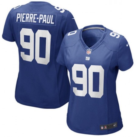 Women's New York Giants #90 Jason Pierre-Paul Royal Limited Stitched NFL Jersey(Run Small)