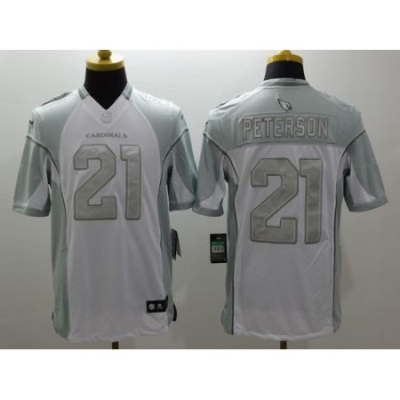 Nike Cardinals #21 Patrick Peterson White Men's Stitched NFL Limited Platinum Jersey