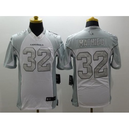 Nike Cardinals #32 Tyrann Mathieu White Men's Stitched NFL Limited Platinum Jersey