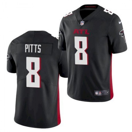 Men's Atlanta Falcons #8 Kyle Pitts 2021 NFL Draft Black Vapor Untouchable Limited Stitched Jersey