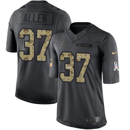 Nike Falcons #37 Ricardo Allen Black Men's Stitched NFL Limited 2016 Salute To Service Jersey